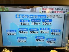 【ホテル移動】

う～ん...今日も寒そう...

毎朝、天気予報を見て、自分が今、日本の中でも「別の国」にいる事を実感...