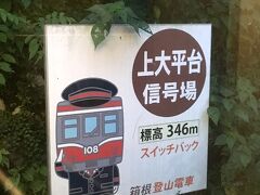 続いて駅番号53、標高337Mの大平台駅で、車両はスイッチバック。
最後に上大平台信号場でスイッチバックし、標高は346Mでした。
