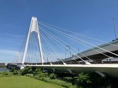 多摩川の大師橋
斜張橋と桁橋が複合した面白い構造