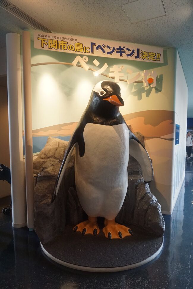 水彩画 ジクレー版画「海響館のペンギンたち」（下関市） 下関と