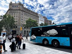バルセロナ観光の起点であるカタルーニャ広場に到着
