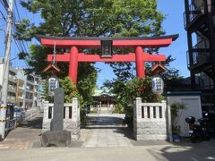 新田橋そばにある洲崎神社。