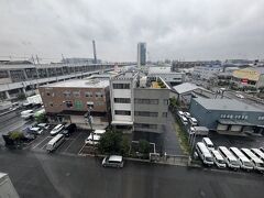 ホテル【JR東日本ホテルメッツ東京ベイ新木場】７階の部屋からの眺め。
傘をさしてる人が見える。
昨夜から雨が激しく降っていたけど、午前中には止むとの天気予報…
そうであってほしいなぁ～
