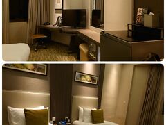 宿泊は「M Hotel Singapore」。壁のクロスに古さを感じますが、部屋はきちんと整えられていて、十分な広さがありました。