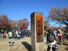 高尾山山頂　蛇滝、1号路、薬王院を経て2時間6分高尾山山頂(599M)に到着。コロナ発生者数増加の折、ウイークデーにもかかわらず、かなり密の状態でハイカーが多い。高尾山大見晴園地から、南西にある丹沢山系（蛭ケ岳、丹沢山等）、道志山系（大室山、加入道山等）は見えましたが、雲がかかり富士山は見えませんでした