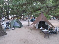 女木島(松原)キャンプ場には、結構利用者が多かったです。
