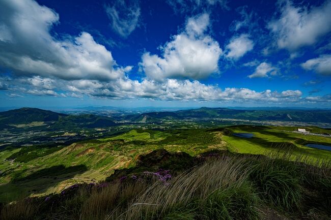 山頂から南阿蘇、立野方面