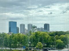 途中で大阪城が見えました！
