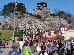 さて福井駅に帰る途中、車で30分ほど走って、丸岡城があったので寄ってみました

ちょっと桜まつりをやっていて、すごい人出(^_^;