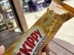 到着。

昼ごはん抜きで暑い中すごい歩いたし、とりあえずなんか食べないと死ぬ。
博物館の敷地内のGU（コンビニ）でキンパでもと思ったけどデカすぎなので、アイスにしてみた。
めちゃくちゃおいしい。
外側コーティングにクラッシュピーナツ、アイスの中にピーナツバターと丸ピーナツ。
昼ごはん代わりだから実質ゼロカロリー。