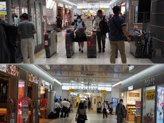 宮崎駅改札を出るとすぐに駅ビルアミュプラザのひむか きらめき市場
飲食店や食料品店などが並びます。