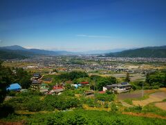 途中。名物の姥捨てからの景色。