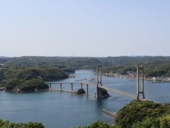 こちらは、途中にあった、風の見える丘公園からの呼子大橋。