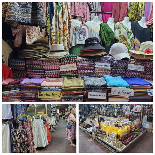 洋服屋さんもたくさん！<br />クロマー、スカーフ、ワンピース、帽子etc.<br />シルクのストール買いました！<br />二枚で8ドル。かなりお安いです～<br />雑貨、小物もいろいろ売っていましたよ。