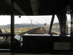 2024.03.30　福知山ゆき快速列車車内
視界が開けて大江高校前通過。
