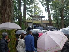 　正宮　皇大神宮。皇室の祖とされる天照大御神を祀る正宮内部は写真撮影禁止。