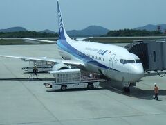 広島空港
搭乗機のボーイング737-800。
中型機。
