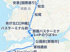 出口をでると
真ん前に
那覇バス125番

ノボテル沖縄那覇前まで
250円