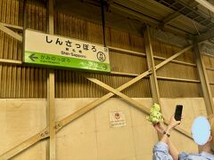 新千歳空港駅から快速電車で30分弱で新札幌に着きました
ここで札幌市営地下鉄東西線に乗り換えます
ホテルの最寄駅が西11丁目ですので、利便性を感じながら「ドニちかきっぷ（520円）」を利用しました