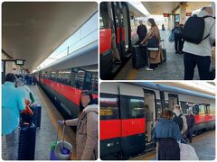 ▽サンタマリアノヴァラ駅

11時12分
フィレンチェでもホームに降りてみたが、ローマと違ってホームに人はそれほどいない。
ちんたらしていて出発してしまったら一大事なので急いで乗った。