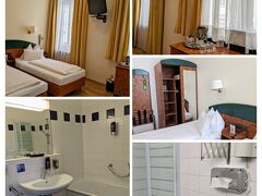 ホテル　ドミチル
Booking.comでは4つ星ホテル、大聖堂のすぐそば、朝食付き
バスタブあり！と紹介されていて、残り1室でしたので、迷わず予約。
ガイド本ではペンションで紹介されていることに後で気付きました。
16㎡でしたが二人分のスーツケースを拡げても大丈夫で清潔でした！
1泊めは飛行機の関係上、
鍵の受け渡しの時間が読めないことからホテルにし、
2泊めからはアパートメントを予約したのでした。
用意されていた珈琲で少し休憩して、午後4時半ころから
いよいよ、13年ぶりのウィーンの街へ。