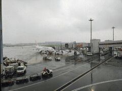 サクッと保安検査所を通過して、二人でカードラウンジへ。いつものパワーラウンジと違う検査場通って右奥のラウンジ。ジュースとカフェラテをいただいて少しだけ一息ついて。。

今回は、絶対に預け荷物にしない（帰り便が遅いので早く帰りたいから）ということで、小さめスーツケースで行きました。もしかしたら中スーツケースでも大丈夫だったかもしれないですが、念のため小で。おかげで　お土産もどうにか収まる範囲で！と自制がきいてよかったかも？！

