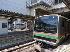 栗橋から大宮まで乗りました。数分遅れの到着でした。