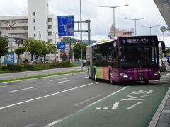 ベンツ製の連絡バスに乗って、高速バスの発着する国際線ターミナルに移動します。