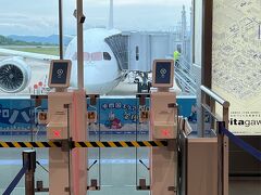 ついに広島空港でもANAのボーディングゲートが新しくなりました。

これまでは手荷物検査場では黄色の紙、搭乗ゲートではピンク色の紙がわたされていましたが、ペーパーレスになりました。
どんどん変わっていきますね。