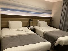 部屋は狭い。
広い部屋もあるけど、前泊の為だけの滞在でこれ以上宿泊費にかけられない。