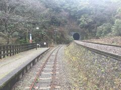 琴平からは普通列車で阿波池田を目指す。
途中の坪尻駅で停車。
スイッチバックの駅で特急に抜かれた。