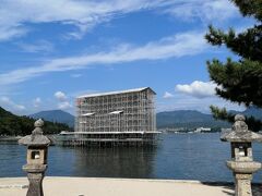 厳島神社の大鳥居は残念ながら工事中で姿が隠れていました(^^;;