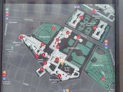 ホーフブルク王宮の案内
番号は入館施設の場所です