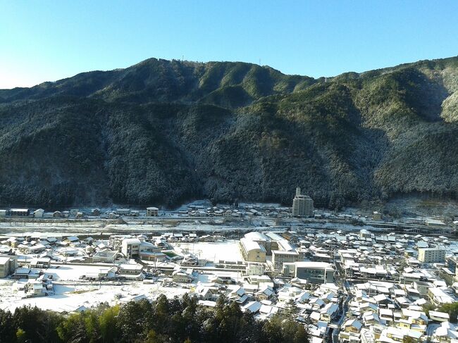 下呂で泊まった旅館の部屋からの眺め。