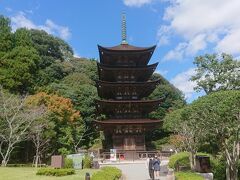 今回の旅行の目的は、瑠璃光寺の敷地に建っている五重塔です。こちら室町中期建造の国宝ですが、2023年4月から大規模修繕に入るとのことで、その前に是非見ておきたいと急遽山口を旅行しました。