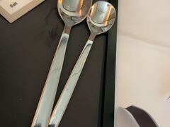 カトレラリーの小さなスプーンが可愛いんだわ、なんてことをいっている場合じゃなかった。
スキポールで待てど暮らせど、われわれの荷物は出てこない。そのうち、スイス航空からメールが入る。「明日の朝一便で運びます」え、え、え！！焦りますね。水色のカウンターで確認すると、「自分で取りに来るなら明日渡せるけれど、配達依頼を出すといつになるかわからない」というつっけんどんな対応。もちろん係員にはなんの責任もないからね。スイス航空に文句を言う場所はない。なんのためにプライオリティ・タグを付けたんだよ、スイス航空！