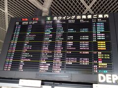 久しぶりの成田空港第一ターミナル北ウイングです。
上から３つ目のVN319便ダナン行きです。