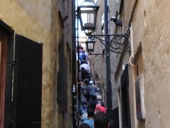 モルテン・トロツィヒの路地

この街で最も幅が狭い通り。南から登坂になっている。
丁度、その登りの列に並び、通過したが、上に着くと大勢の人が待っていて、今度は下りの順番で一列に降りて行った。