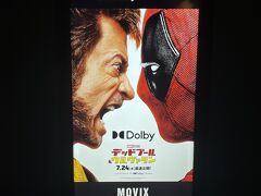 コクーンシティ内にあるMOVIXまで行って『デッドプール&ウルヴァリン』を観ました。正直2時間ずっと笑っていました！楽しい映画でしたね！最近はMARVEL映画がNETFLIXで見れないのが残念…。