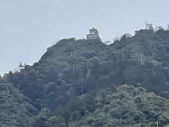 長良川越しに見る岐阜城。キリッとした姿の山城です。