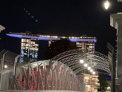 カベナ橋（Cavenagh Bridge）を通って戻ります。

この週末、ナショナルデーのイベントで通行止めがたくさんあり、なかなか分かりにくかった、、