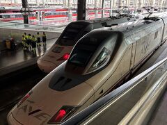 AVEは上の階、ブエルタ・デ・アトーチャ駅から
セキュリティチェックを受けて、QRコードを読み込んでもらってホームへ行きます