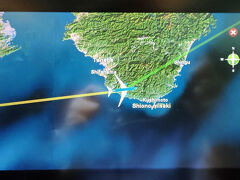 紀伊半島を通過すると成田空港まではあとわずかです。