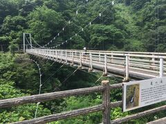 続いて道の駅月山。
写真は道の駅の裏側にあった吊り橋。