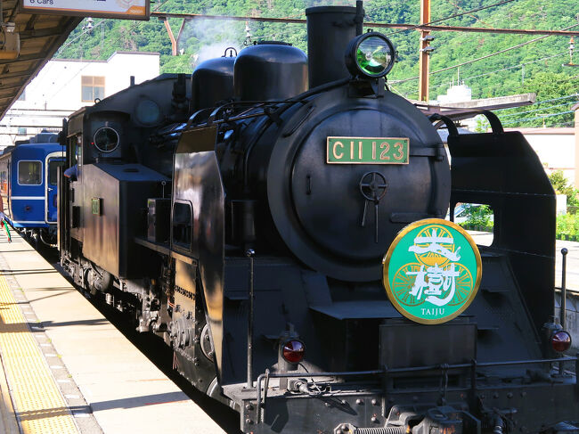 SL大樹 鬼怒川温泉駅で連結作業 機関車+客車 ☆1947年製造 SL大樹 鬼怒川温泉駅で連結作業 機関車+客車 ☆1947年製造