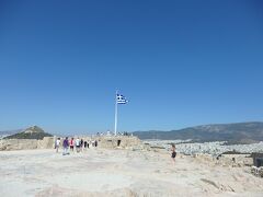 ギリシャ国旗が見えました。