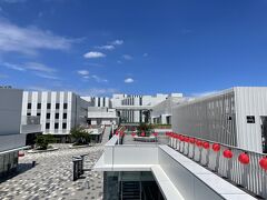 足湯スカイデッキの方から、イノベーションシティーを一望。