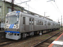 2024.06.08　北熊本
北熊本で乗り換え。朝は４運用なので、さっきの静鉄電車が御代志から戻ってきた。