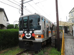 2024.06.08　韓々坂
上熊本ゆきに乗り換えて、韓々坂まで乗る。銀座線の０１形で、ラッピングがおとなしい方の編成だ。このあたりも１日乗車券の区間内。
