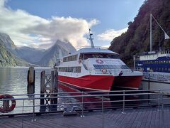 お昼すぎにミルフォードサウンドに到着。クルーズ船に乗船。バスが長かったせいかすでに気分があまりよくなかったため、酔い止め薬を飲んでおく。